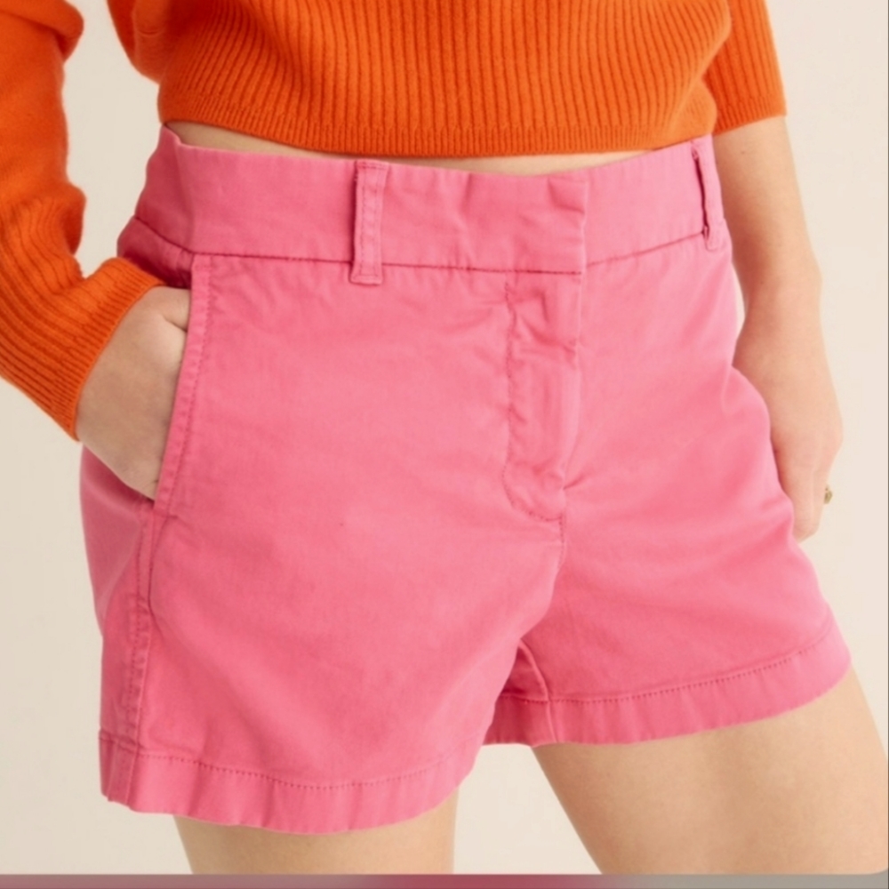 J Crew Chino Shorts Pink Size 10
